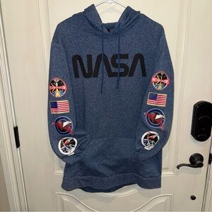 NASA Blue Hoodie with Space Patches